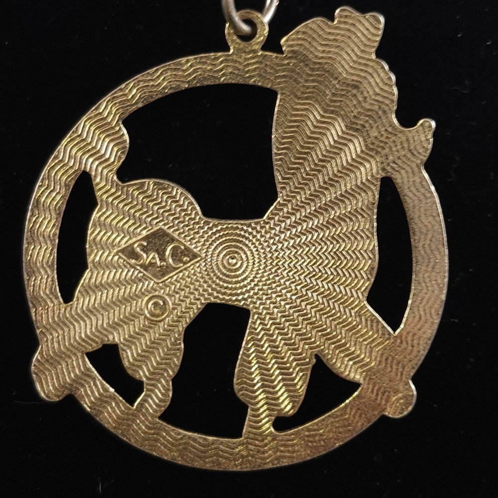 Sara Coventry Necklace "Rock & Roll" Enameled‎ Poodle Pendant SA.C Copyrighted - Picture 3 of 4